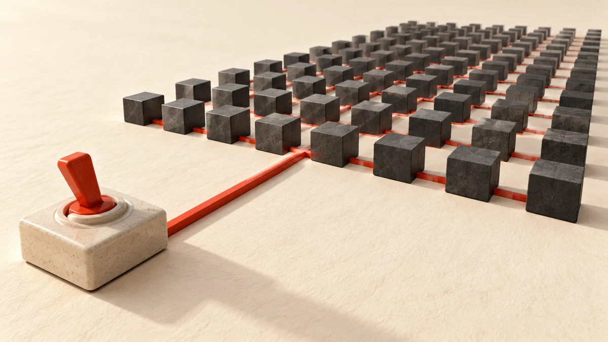 Many repeated cubes connected to a single draw call